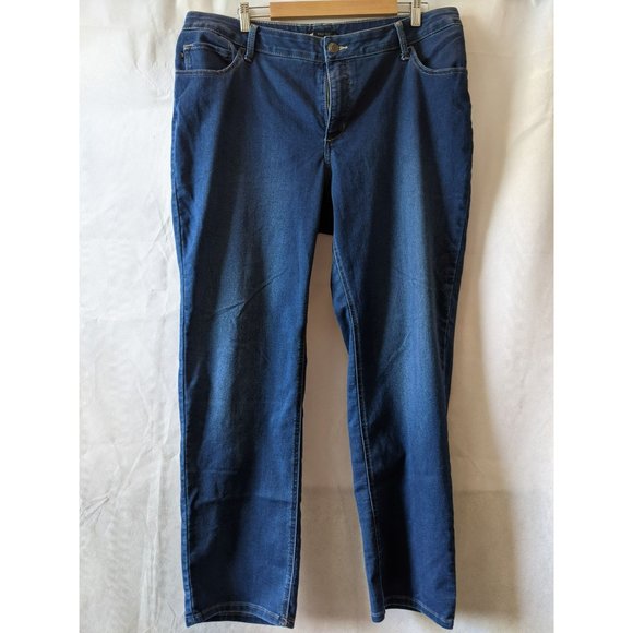 Lee Easy Fit Blue Straight Leg Denim Jeans Size 20 - Picture 1 of 5